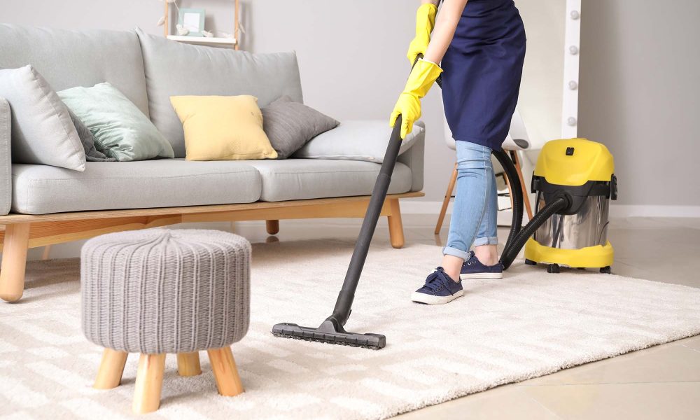 vacuum cleaner in room