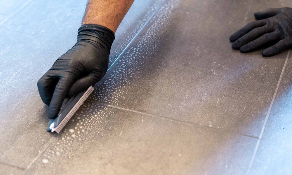 cleaning grout