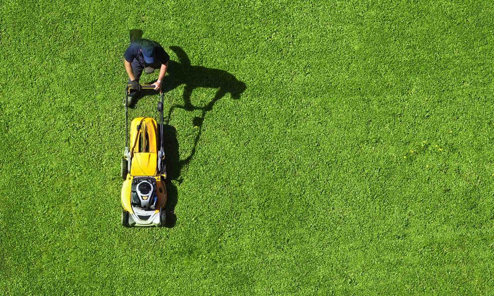 Mowing large lawn